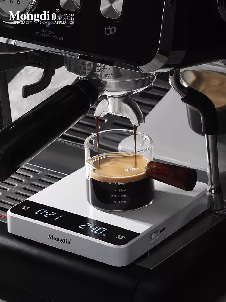 Cân điện tử cà phê Mongdio, cân pha cà phê thủ công kiểu Ý, cân đặc biệt để cân hạt cà phê, cân hẹn giờ, cân cà phê, cân gram.