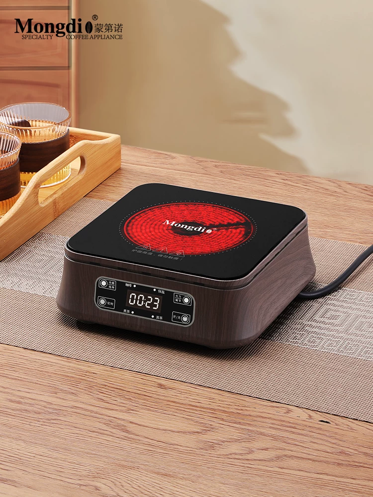 Ấm trà thủy tinh Mongdio 2024 mẫu mới, ấm điện gốm sứ để pha trà, ấm đun nước đặc biệt để pha trà.