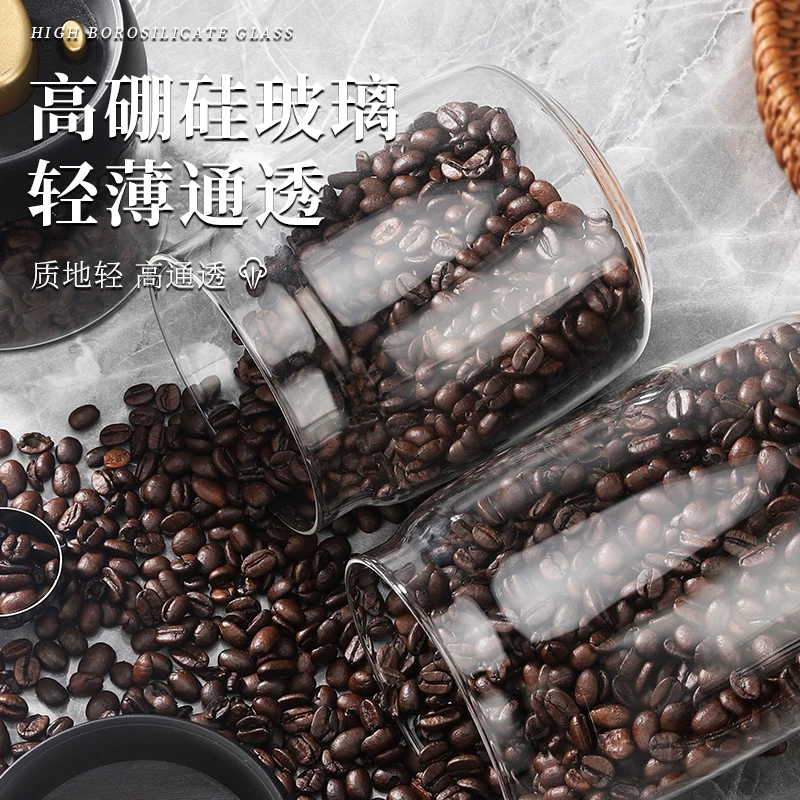 Hũ đựng cà phê bột Mongdio, hũ kín chân không, hũ đựng cà phê hạt, hũ thủy tinh, hũ đựng trà