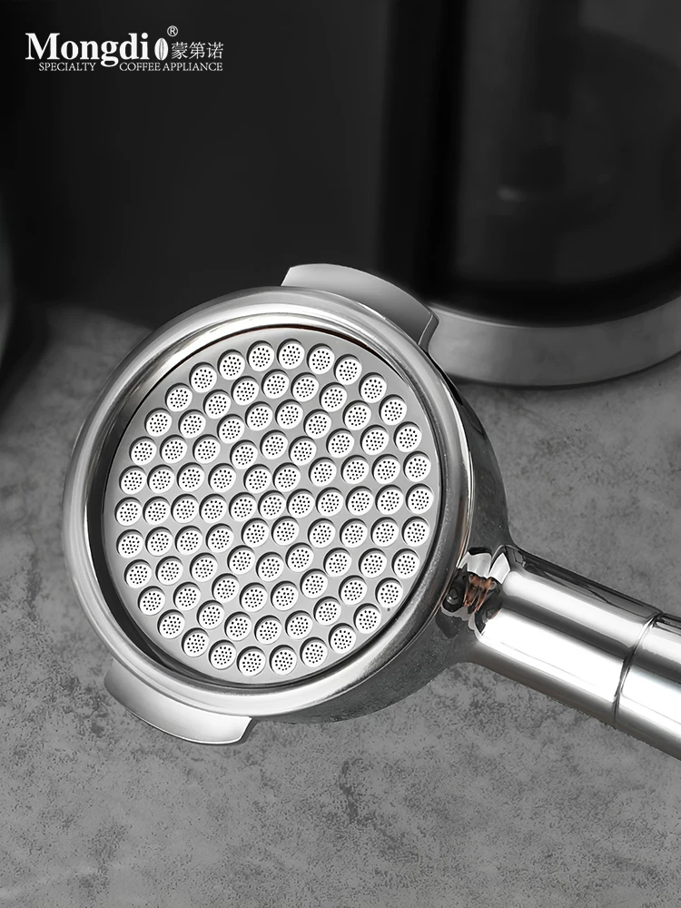 Mạng lưới phân phối nước thứ cấp Mongdio, phụ kiện máy pha cà phê bằng thép không gỉ, tay cầm lọc, khay đựng bột, tấm lọc nung kết