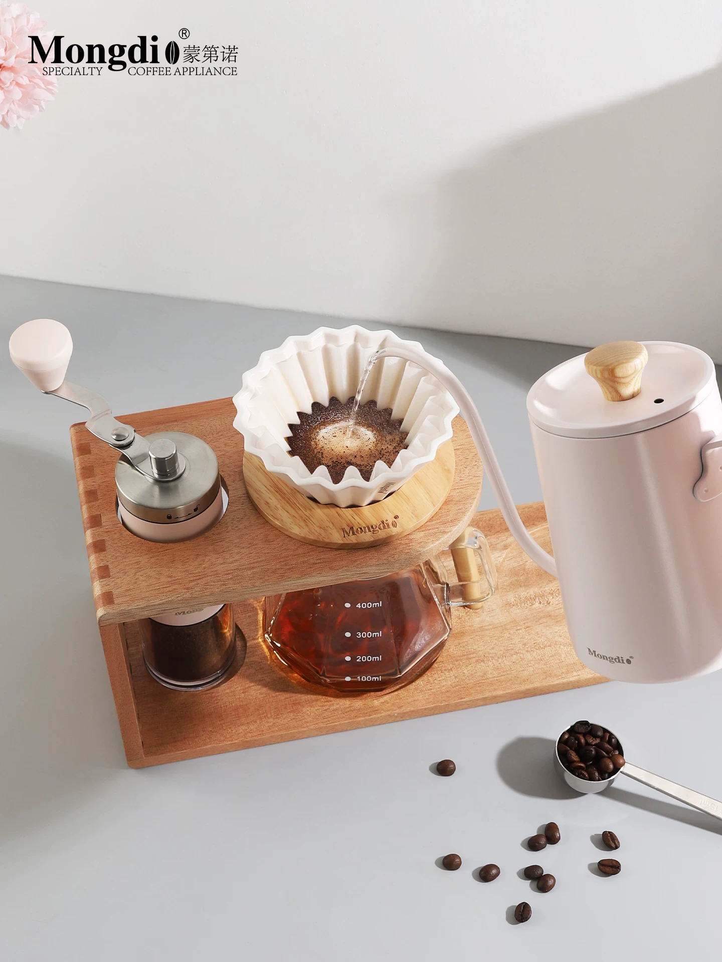 Bộ ấm pha cà phê thủ công Mongdio, máy pha cà phê bằng tay, giá để đồ quay tay, ấm chia sẻ, bộ dụng cụ pha cà phê đầy đủ
