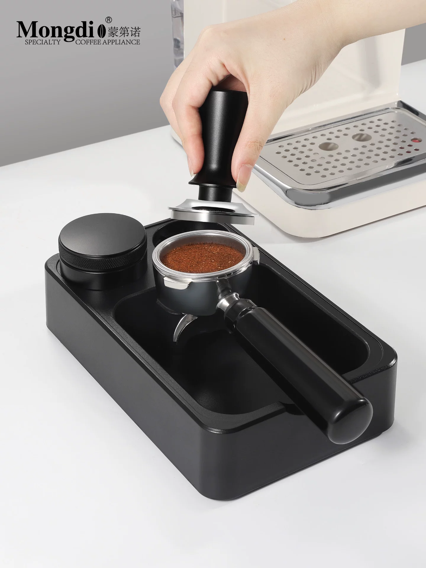 Bộ phận phân phối bột Mongdio, hộp đựng bã cà phê, đế ép, phụ kiện máy pha cà phê tích hợp, dụng cụ, dụng cụ bảo quản, bộ hoàn chỉnh