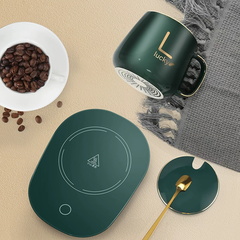 Cốc ấm 55 ° Cốc giữ nhiệt độ không đổi, cốc nước nóng, dụng cụ làm nóng sữa, cốc cà phê nóng, cốc gốm có điều khiển nhiệt độ