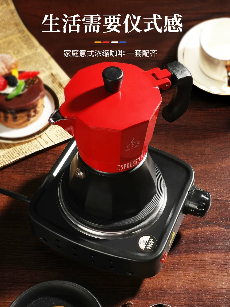 Máy pha cà phê tại nhà Mongdio Moka pot Máy pha cà phê espresso kiểu Ý Moka Bộ ấm pha cà phê thủ công