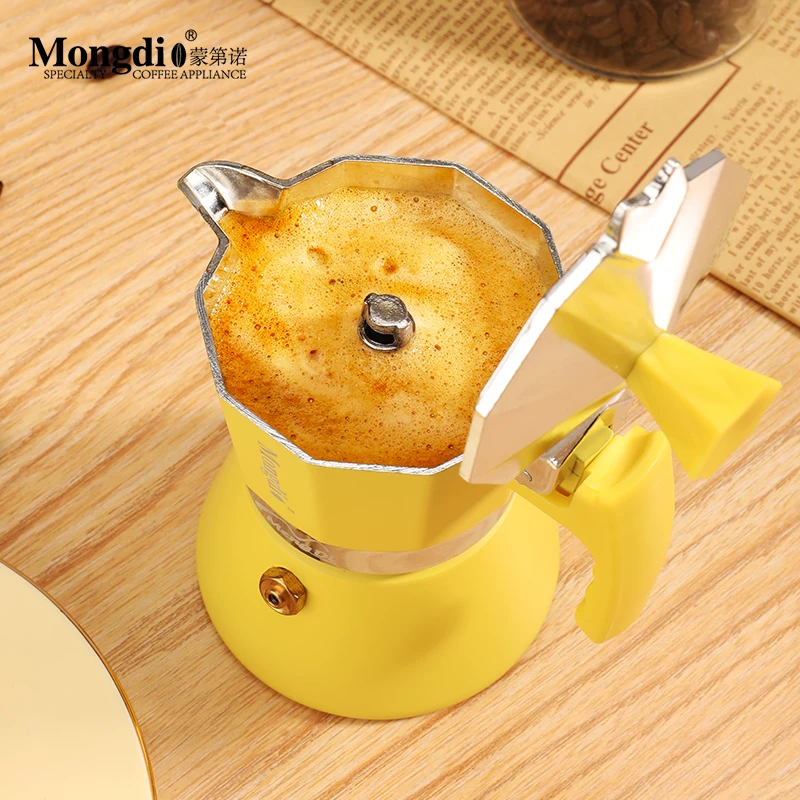 Máy pha cà phê Moka pot Mongdio dùng trong gia đình, máy pha cà phê espresso, ấm pha cà phê mini Moka