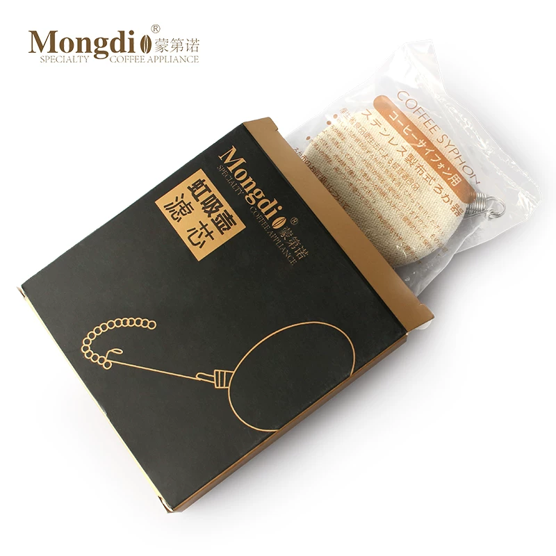 Mongdio siphon bình pha cà phê bộ lọc vải flannel lọc vải lọc lõi lò xo lọc phụ kiện cà phê
