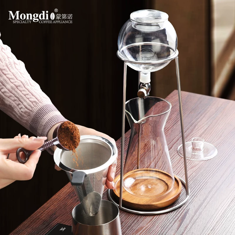 Bình pha cà phê đá Mongdio, bình pha cà phê lạnh, bình pha cà phê thủ công kiểu nhỏ giọt tại nhà, bình pha cà phê đá, bộ lọc cà phê