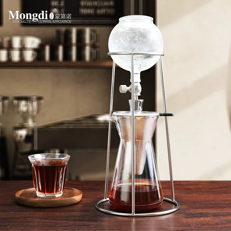 Bình pha cà phê đá Mongdio, bình pha cà phê lạnh, bình pha cà phê gia dụng dung tích lớn bằng thủy tinh, bình lọc cà phê nhỏ giọt