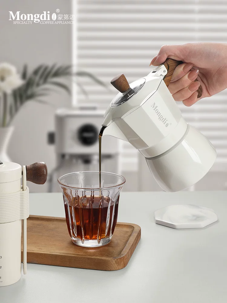 Bộ pha cà phê Moka pot hai van Mongdio, máy pha cà phê espresso, máy pha cà phê Moka, bình pha cà phê
