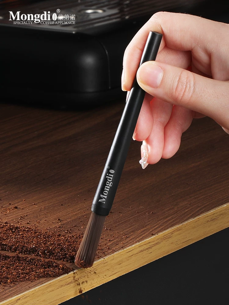 Bàn chải làm sạch máy xay cà phê Mongdio Bàn chải làm sạch bã cà phê Dụng cụ làm sạch máy xay cà phê pha bằng tay Bàn chải làm sạch cà phê