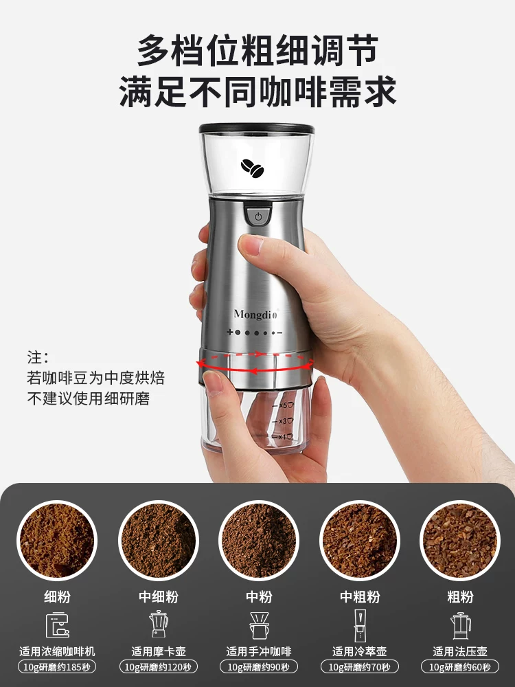Máy xay đậu bằng điện Máy xay hạt cà phê hộ gia đình nhỏ cầm tay tự động Máy xay cà phê bằng tay Máy xay đậu