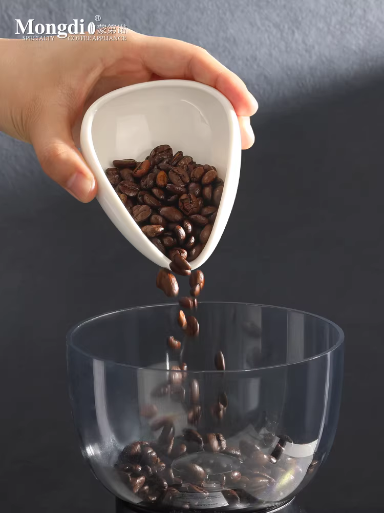 Khay cân hạt cà phê Mongdio, đĩa đựng hạt cà phê, khay cân hạt cà phê pha thủ công kiểu Ý, thìa đong, bát đựng hạt cà phê bằng gốm, cốc đong