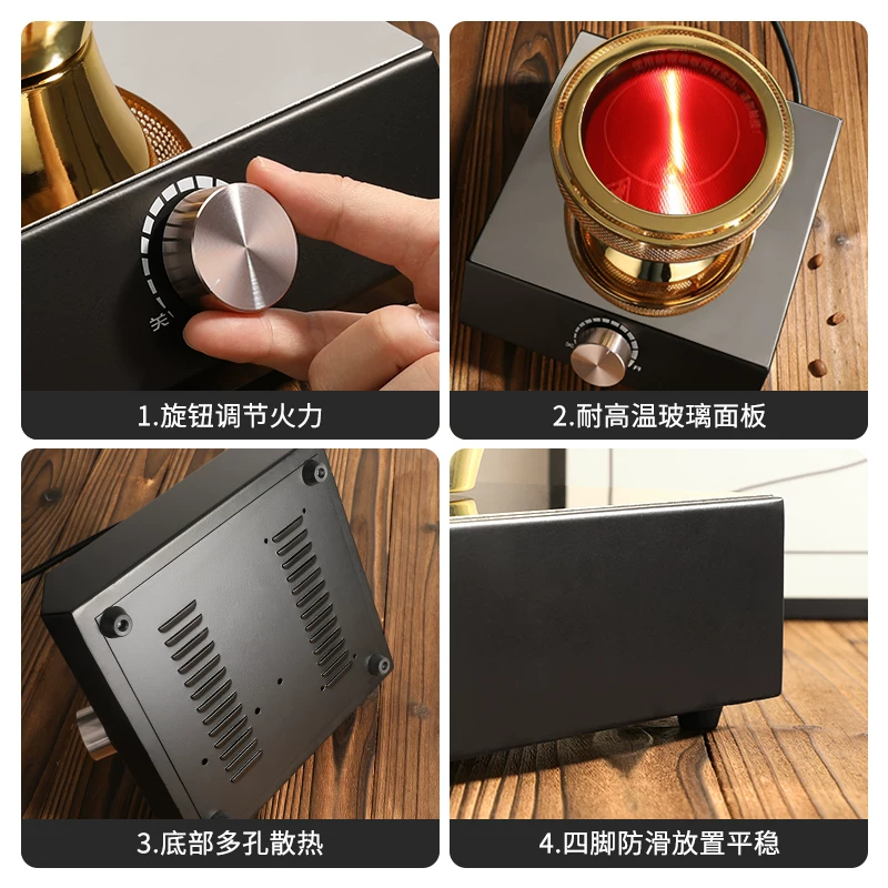 Mongdio bình hút chân không lò nướng sóng ánh sáng máy pha cà phê bằng ống hút bếp điện ánh sáng hồng ngoại bếp điện hồng ngoại đèn halogen