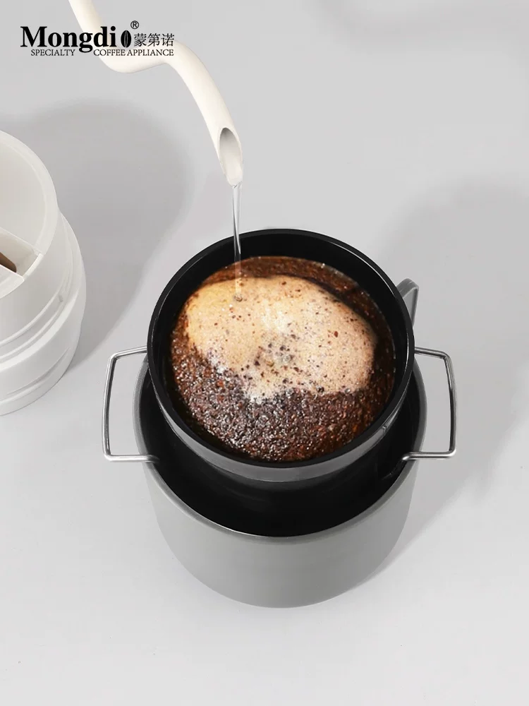 Máy xay cà phê cầm tay Mongdio máy pha cà phê tại nhà ngoài trời di động xay và pha cà phê tích hợp máy xay