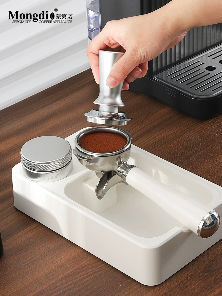 Nhà phân phối bột Mongdio, dụng cụ nén cà phê, đế, hộp đựng bã cà phê, phụ kiện máy pha cà phê, dụng cụ, dụng cụ bảo quản, bộ đầy đủ