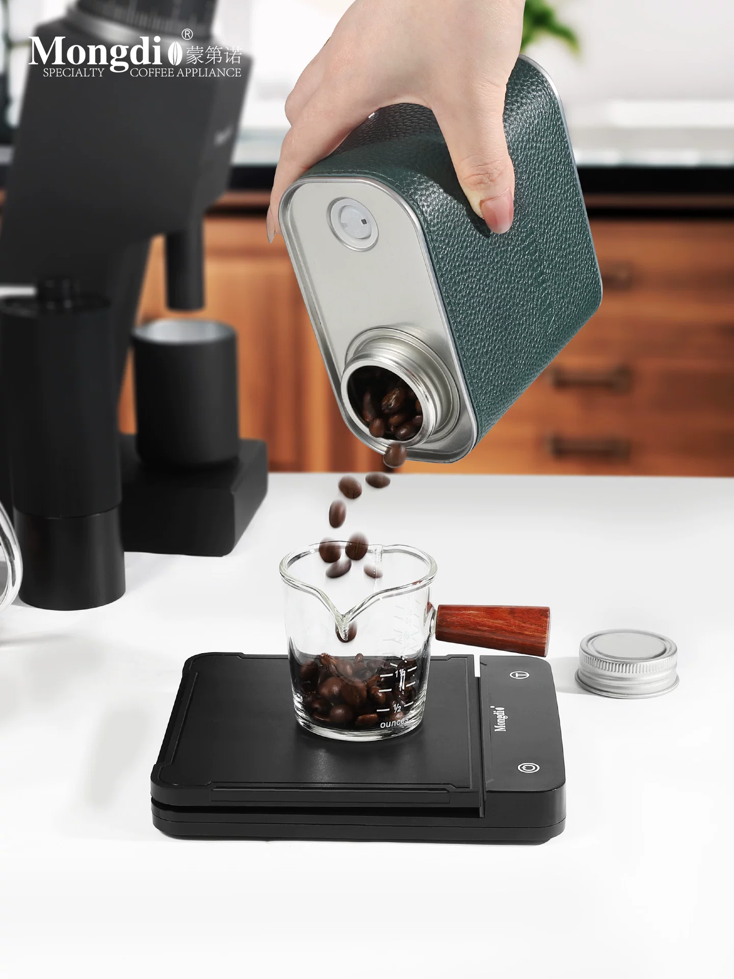 Lon cà phê Mongdio kín hơi, hộp đựng cà phê bằng thiếc, bình đựng cà phê có van một chiều, hộp đựng cà phê.