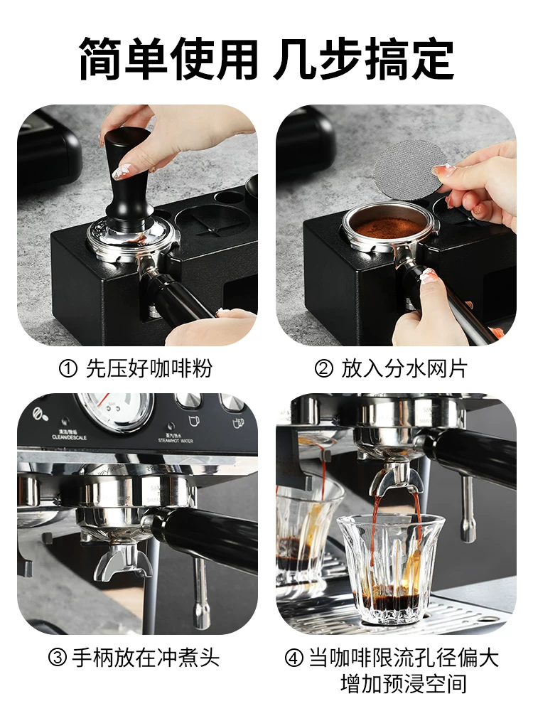 Mạng lưới phân phối nước thứ cấp Mongdio bộ lọc tay cầm pha cà phê bằng thép không gỉ máy pha cà phê bằng thép không gỉ bộ lọc bát đựng bột tấm lọc thiêu kết