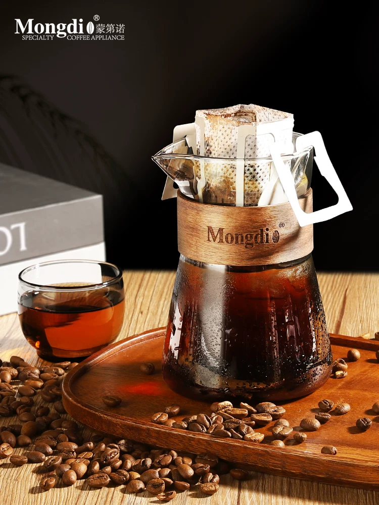 Bình pha cà phê Mongdio, bình cà phê thủy tinh gia dụng, bộ pha cà phê thủ công, cốc lọc, bình pha cà phê lạnh, cốc chia sẻ