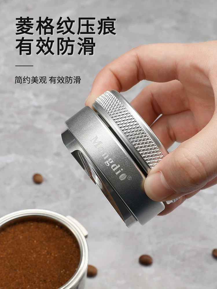 Máy ép cà phê bằng thép không gỉ, dụng cụ ép cà phê, búa ép cà phê 51/53/58mm, phụ kiện máy pha cà phê ba lưỡi dao