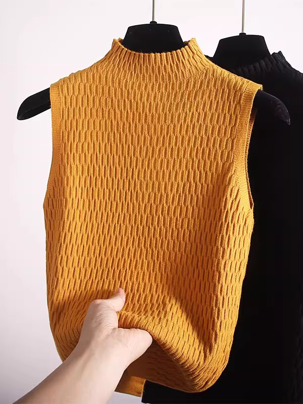 Giảm giá: Quần áo nữ ngoại thương Nanyou, Áo len dệt kim cổ lọ nửa cổ không nhãn mác, Áo khoác ngoài và áo lót thời trang dáng ôm mùa xuân thu, hợp thời trang.