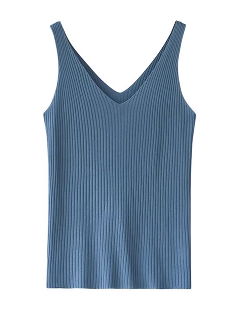 Hàng thanh lý quần áo nữ, đã gỡ mác, áo ba lỗ mỏng đa năng, áo khoác ngoài chất liệu lụa đá, đồ mặc trong, áo camisole vai rộng.