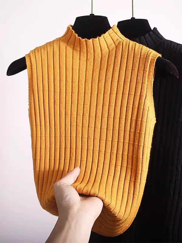 Áo len nữ Nanyou giảm giá, kiểu dáng mới, cổ nửa cao, không tay, ôm dáng, đa năng, thời trang.