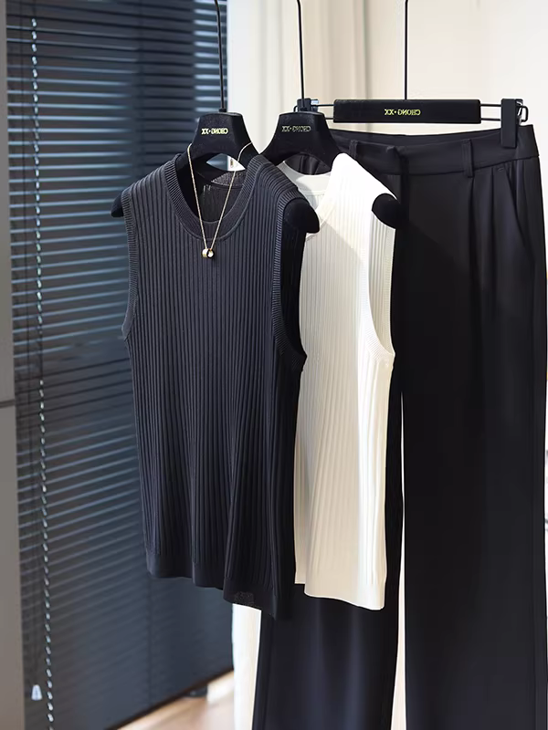 Hàng thanh lý áo lót nữ chất liệu lụa đá dệt kim kiểu dáng gợi cảm thiết kế độc đáo áo ba lỗ thời thượng