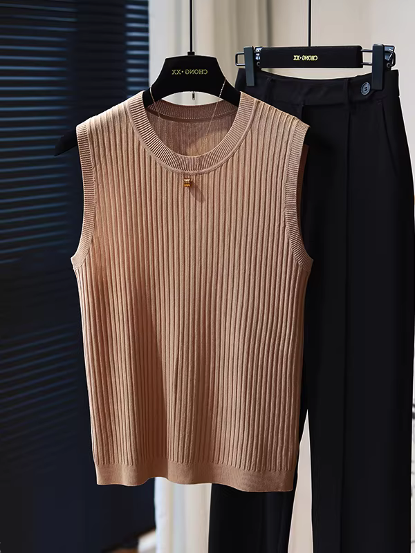 Hàng thanh lý áo lót nữ chất liệu lụa đá dệt kim kiểu dáng gợi cảm thiết kế độc đáo áo ba lỗ thời thượng