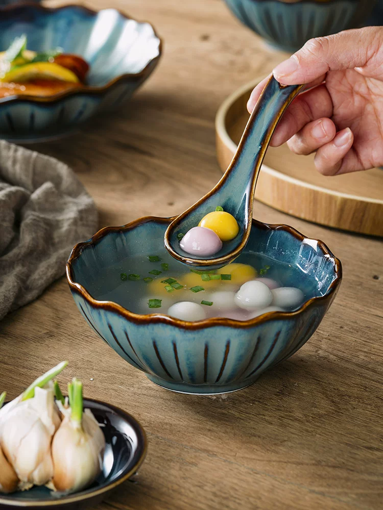 Bộ bát đĩa phong cách Bắc Âu Henghong sáng tạo, dùng trong nhà, chất liệu gốm sứ cao cấp, gồm bát cơm, đũa, bát súp và đĩa dành cho một người.