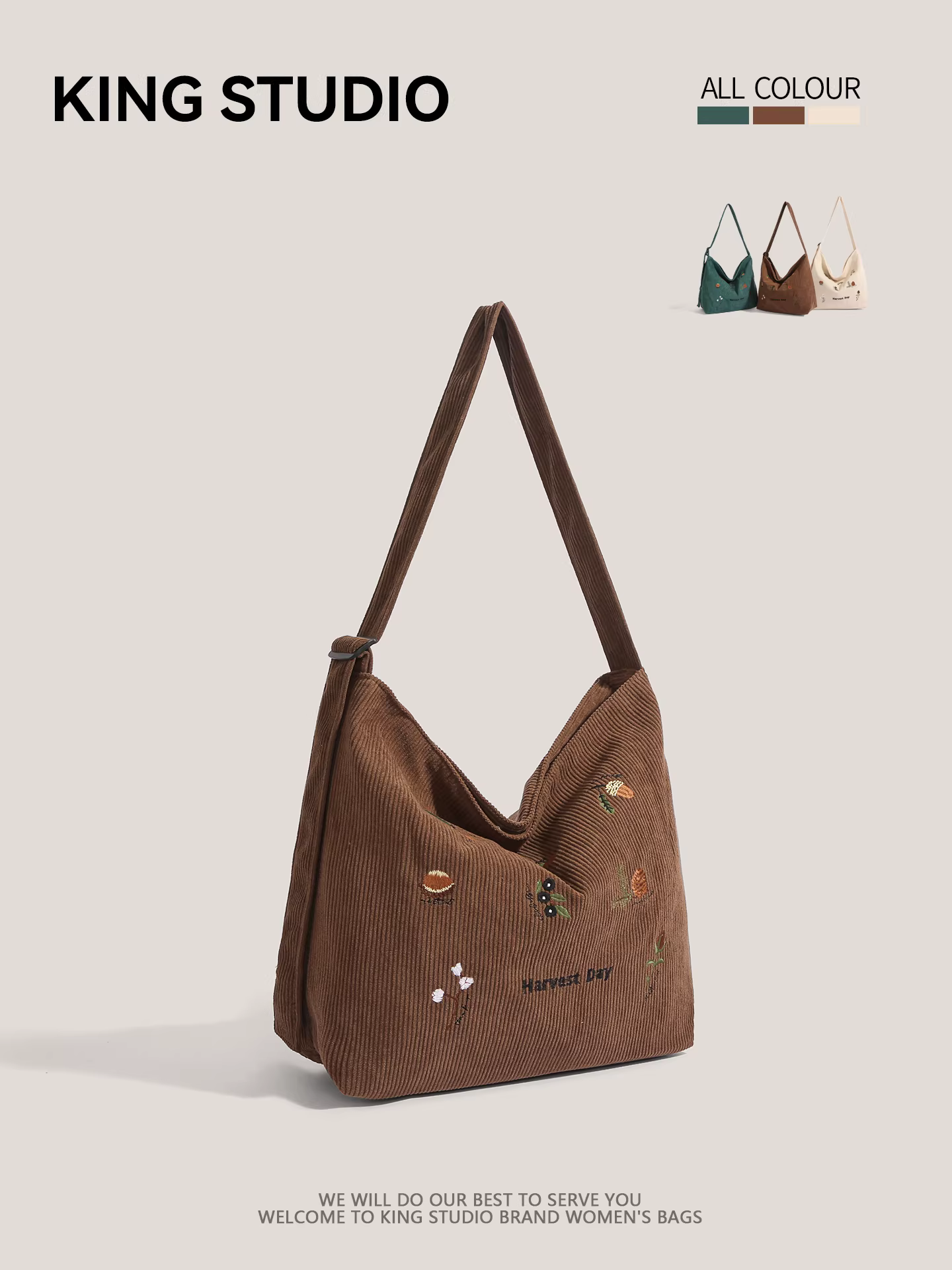 Túi vải bố retro phong cách độc đáo dành cho nữ 2025, kiểu dáng thời thượng, đeo chéo một bên vai, túi tote đi học cho học sinh