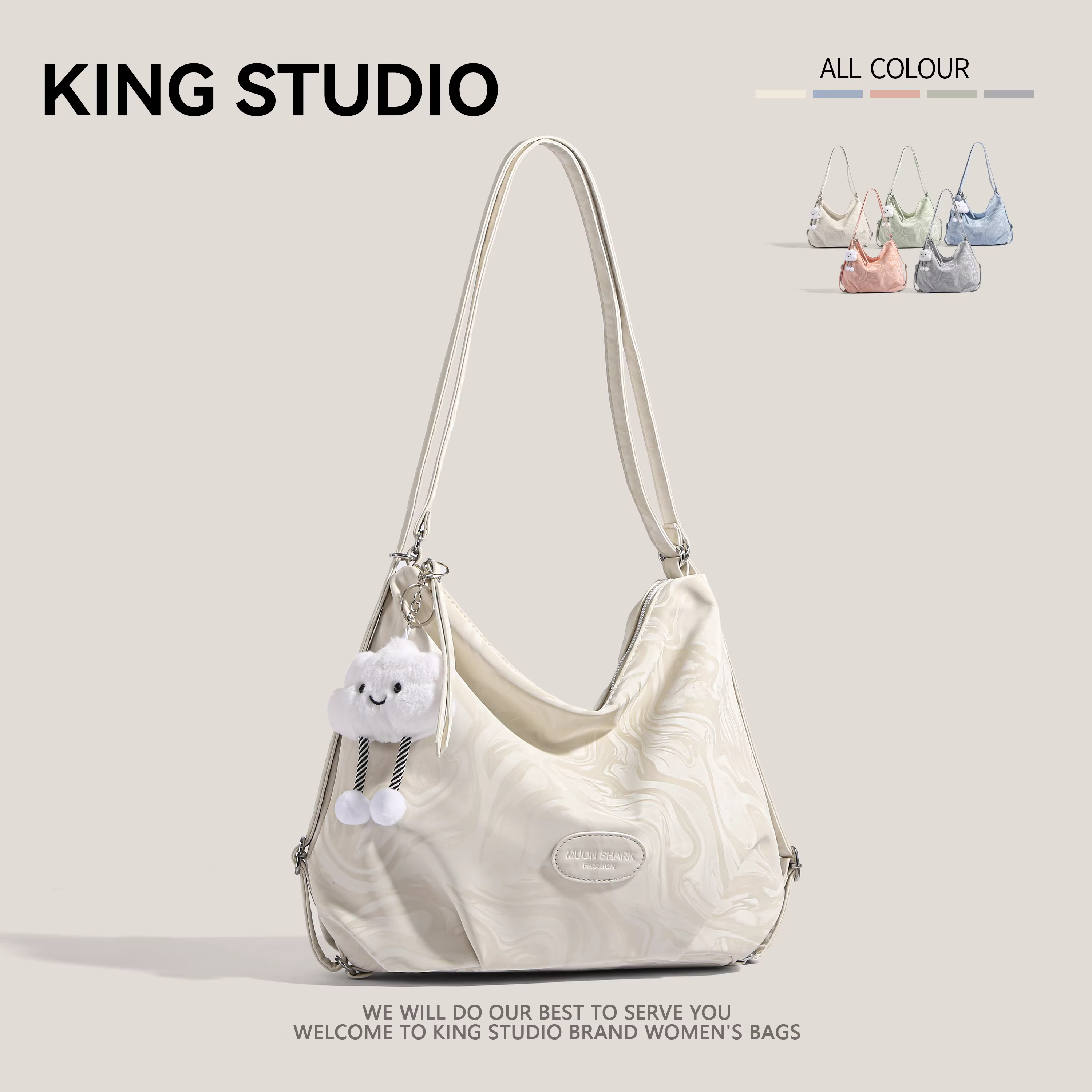 Ba lô nữ cao cấp, dung tích lớn, mẫu mới 2025, thời trang đơn giản, đa năng, đeo vai/nách, túi tote đi làm