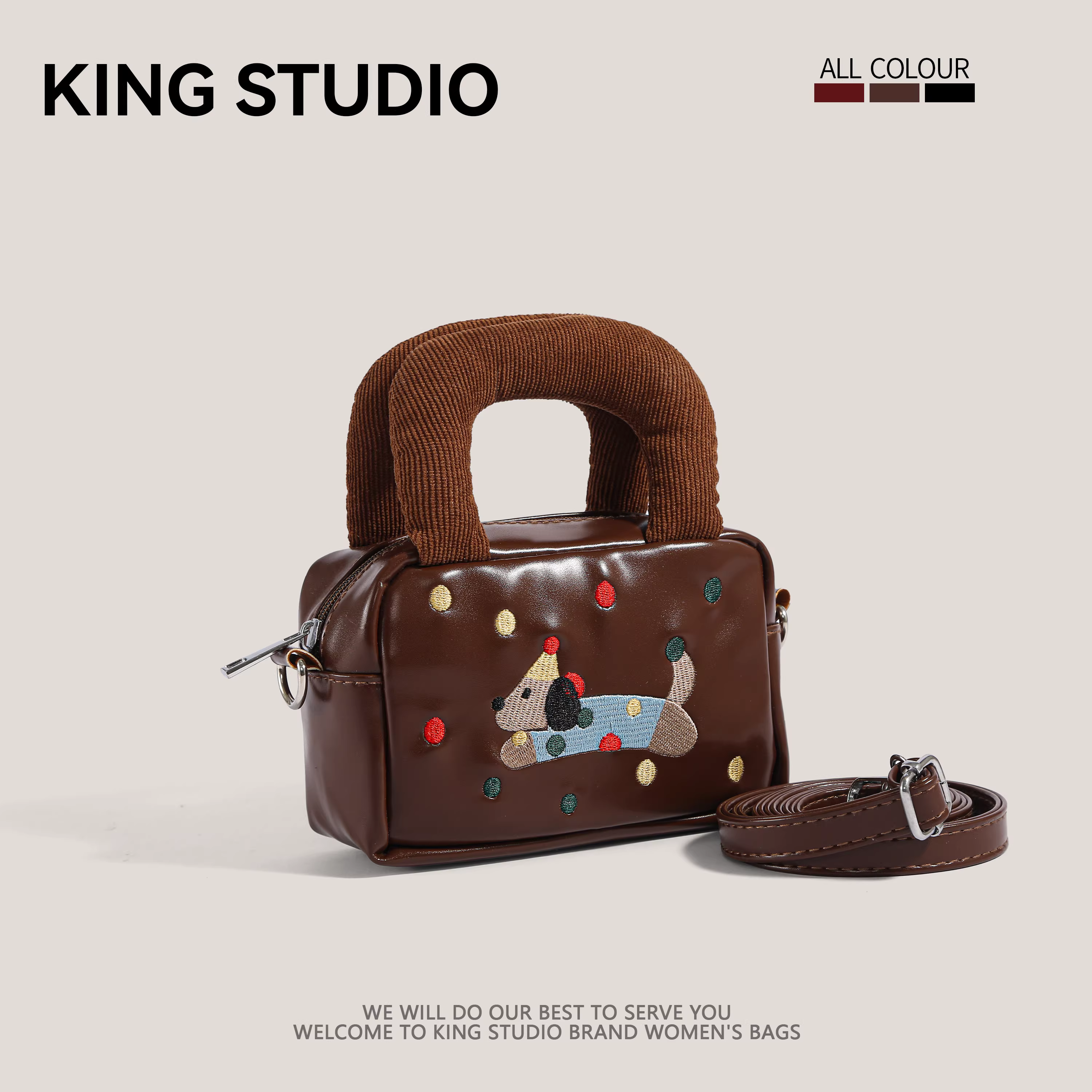 Túi xách chó Dachshund thời thượng dành cho nữ 2025, thiết kế độc đáo, đa năng, đeo vai, đeo chéo, túi vuông nhỏ