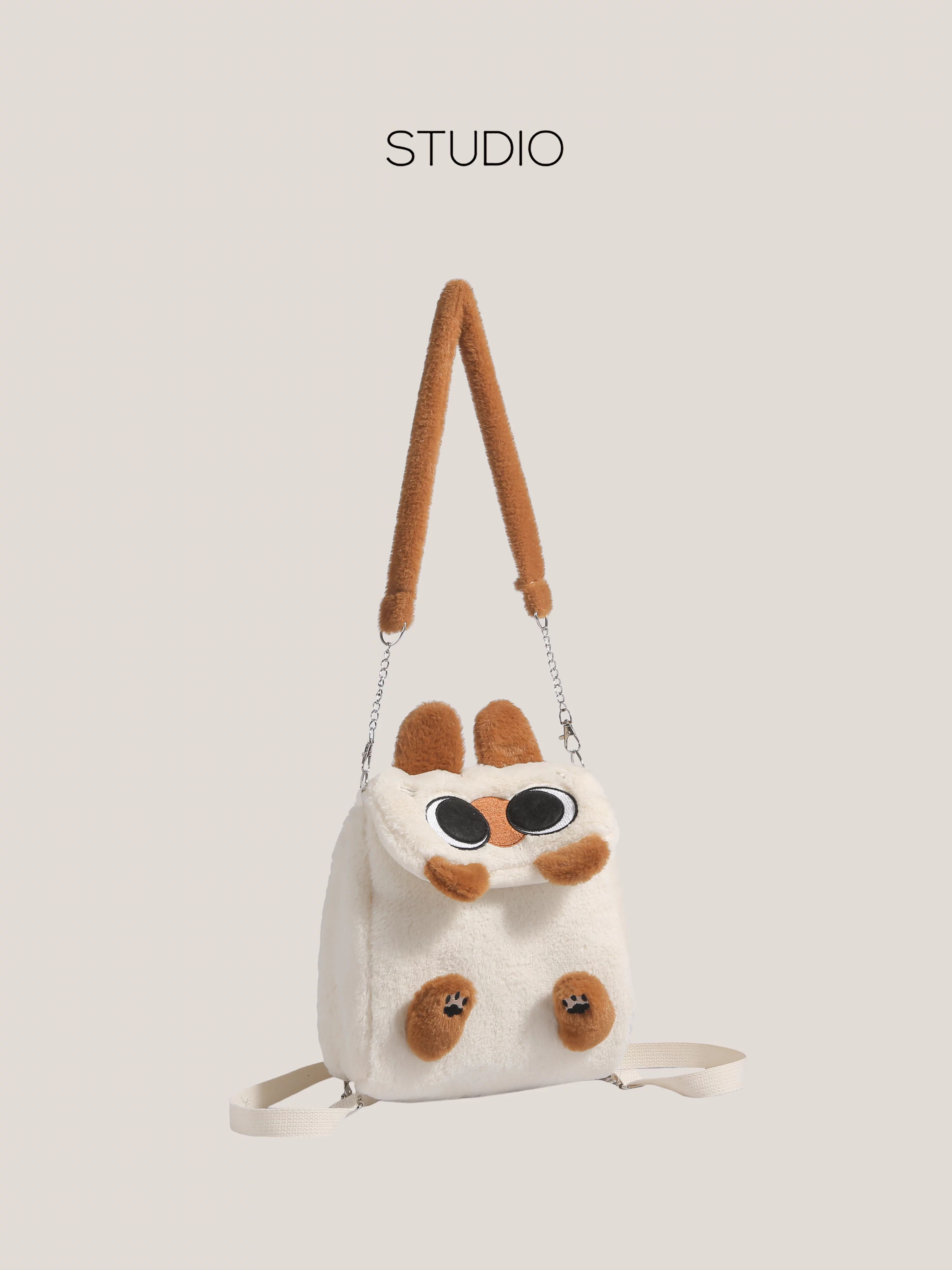 Ba lô thú bông mèo Xiêm 2025 mẫu mới thời thượng, dung tích lớn, đa năng, dành cho học sinh, đi làm, đeo chéo