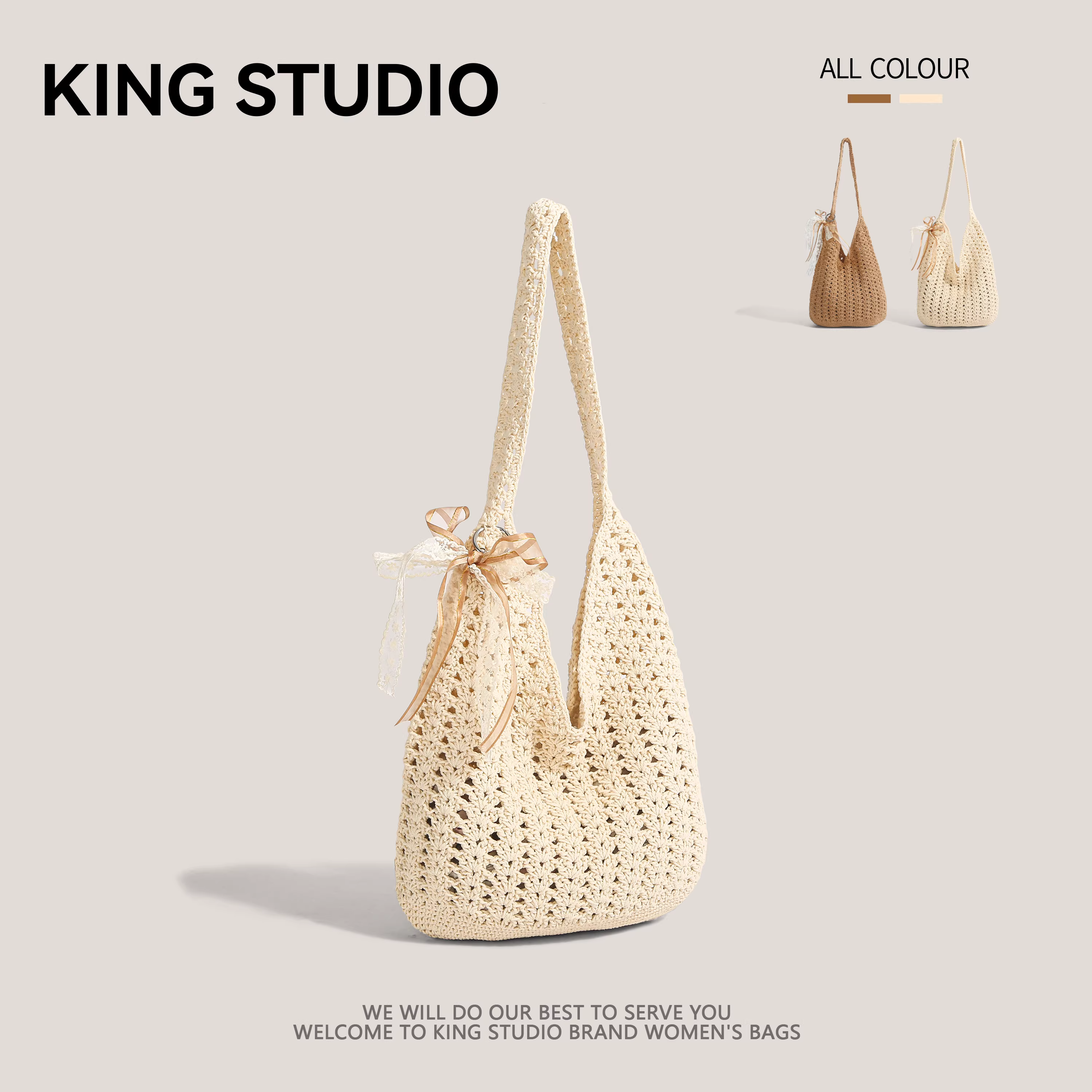 Túi xách dệt tay dành cho nữ, mẫu mới hè 2025, đi biển, du lịch, đi làm, đeo chéo, túi tote