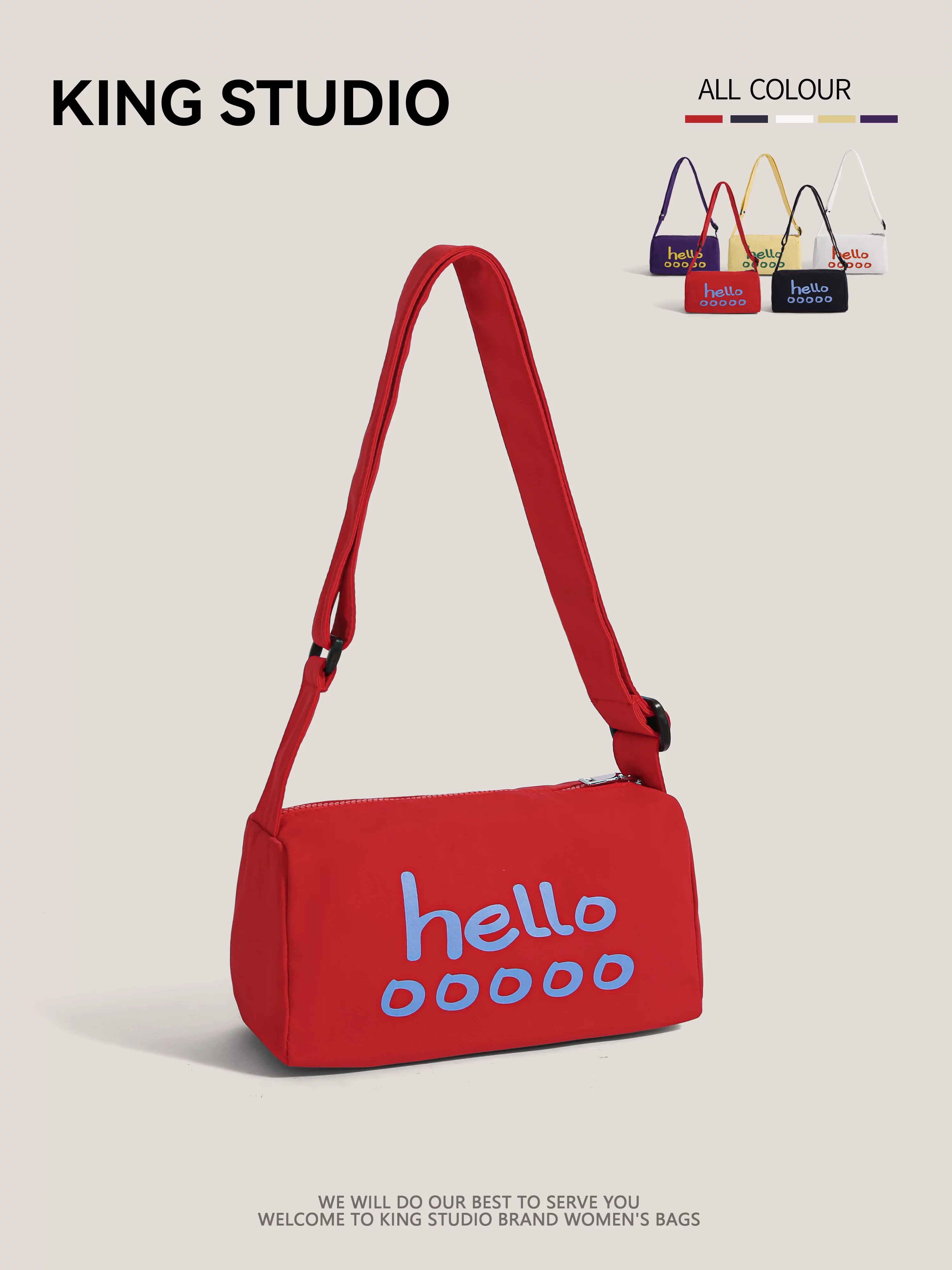 Túi vải canvas chữ cái dành cho nữ 2025 thời trang mới Hàn Quốc túi gối kiểu dáng giản dị dung tích lớn đeo vai nách túi đeo chéo