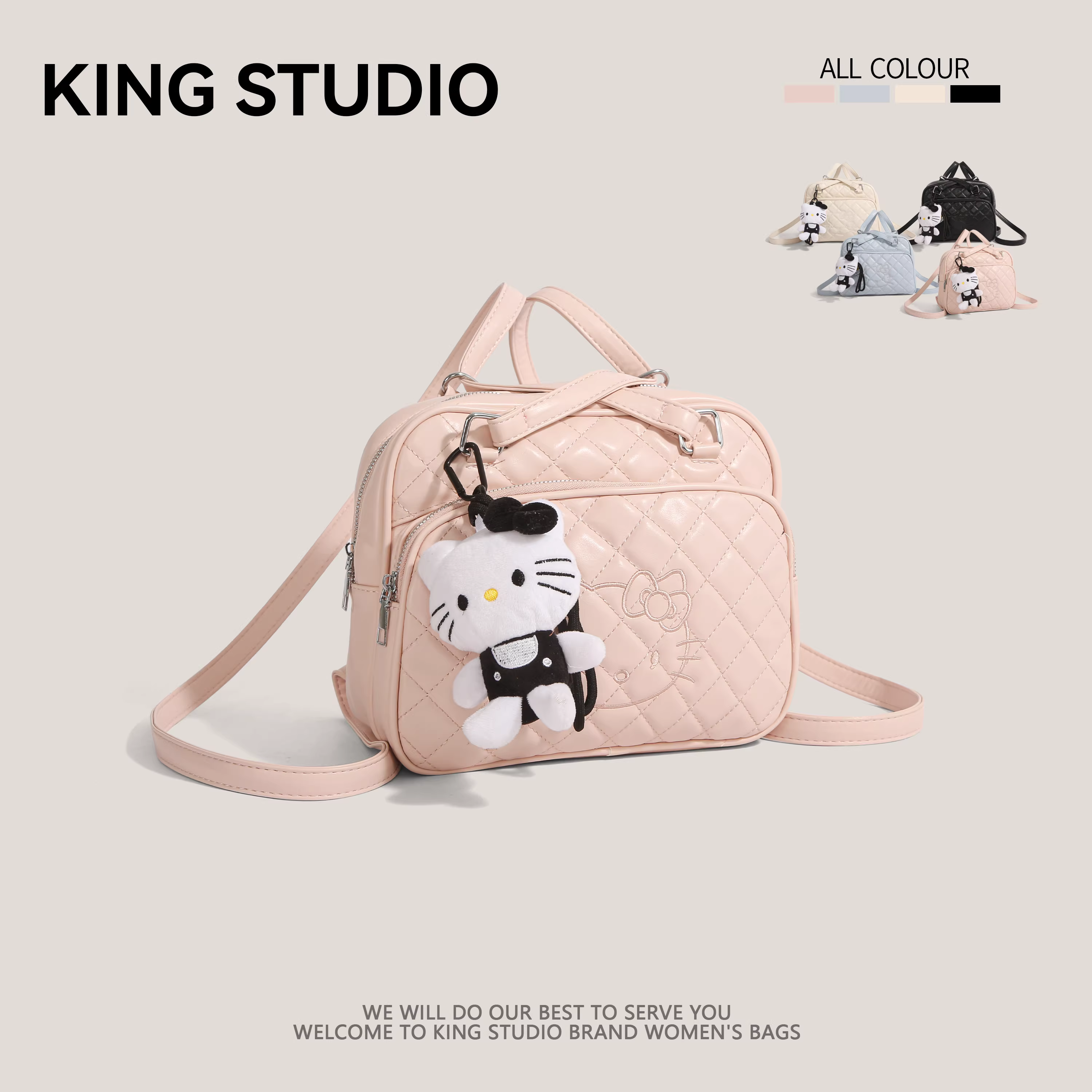 Ba lô Hello Kitty dành cho nữ 2025 mẫu mới dễ thương, đa năng, túi đeo vai nhỏ gọn, túi xách đi làm