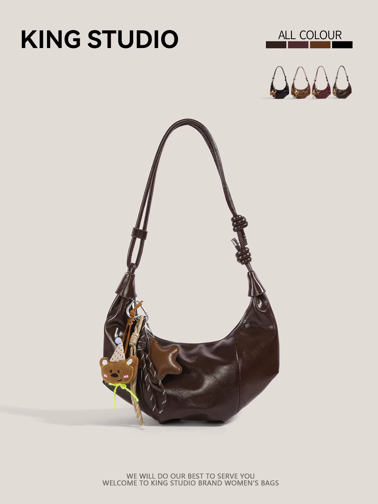 Túi bánh bao vintage độc đáo dành cho nữ 2026, mẫu mới thời thượng, đa năng, túi đeo chéo đi làm, túi đeo vai thời trang, túi bánh sừng bò.