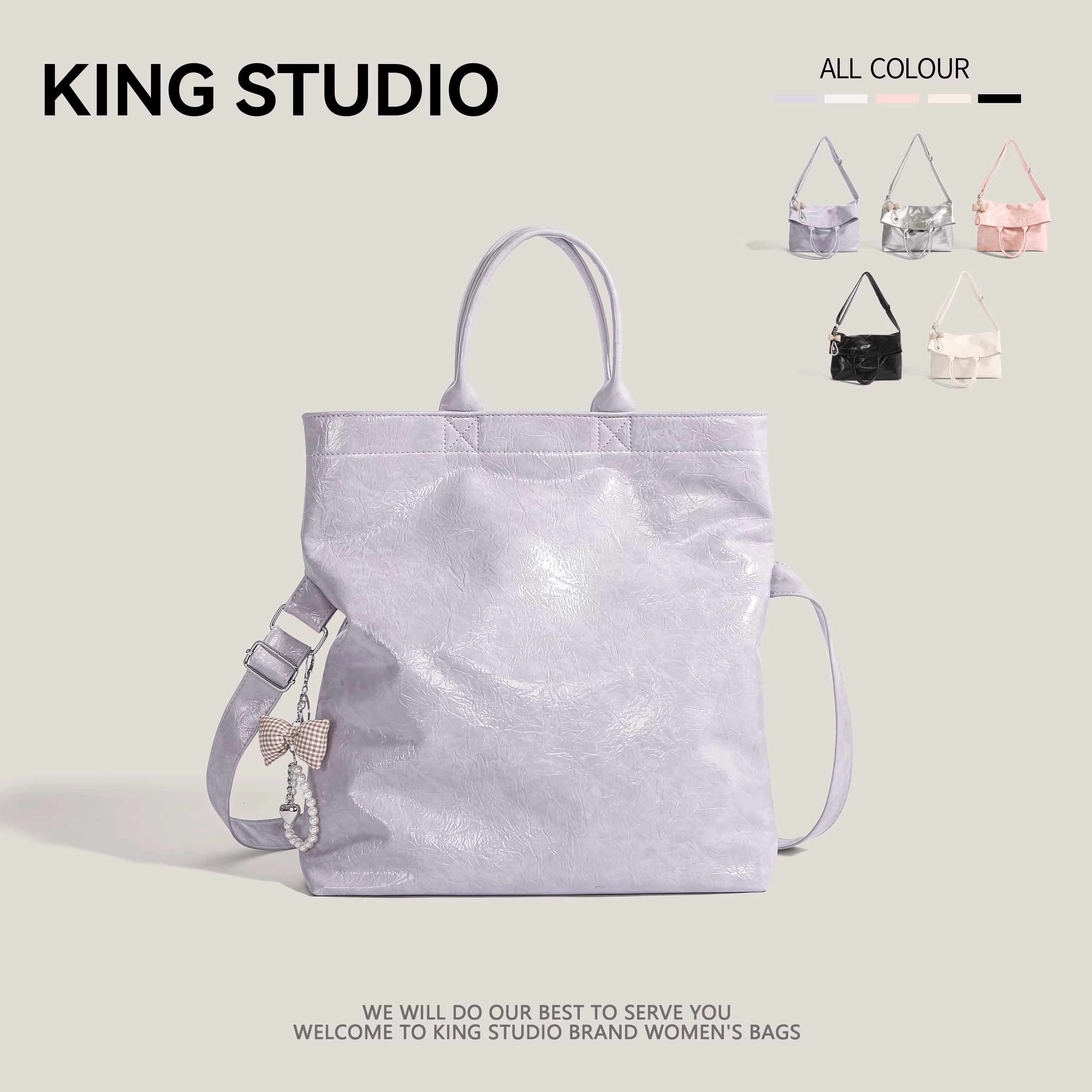 Túi xách đi làm cỡ lớn dành cho nữ, mẫu mới 2025, thời trang Hàn Quốc, đa năng, đeo vai, đeo chéo