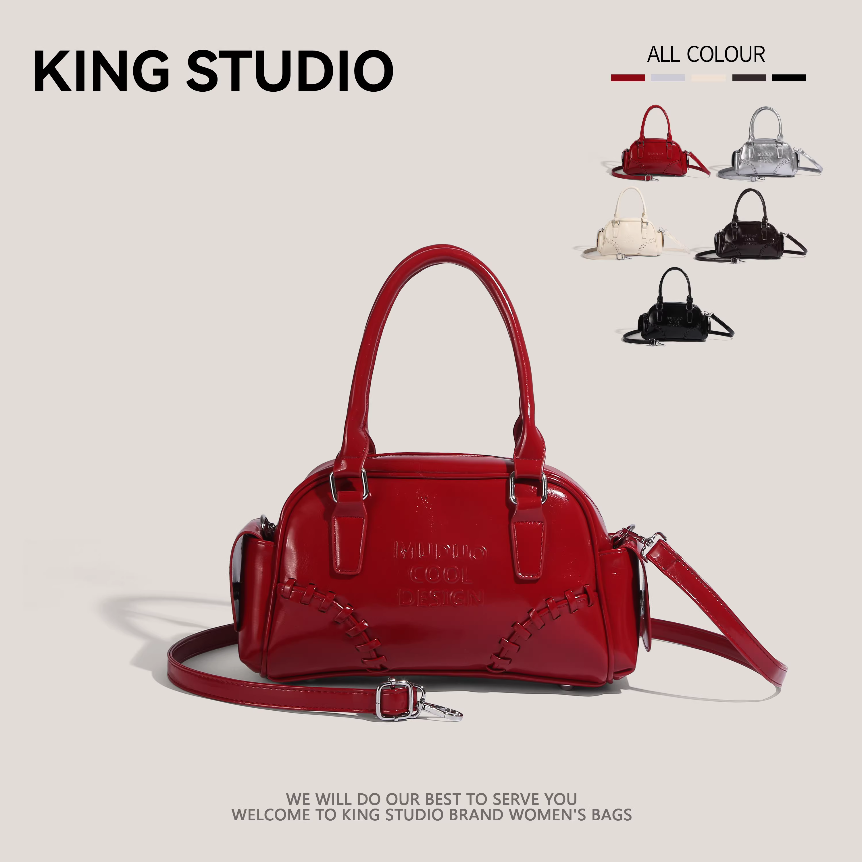 Túi bowling Hàn Quốc dành cho nữ 2025, mẫu mới thời thượng, dung tích lớn, đeo nách, đeo vai, đeo chéo