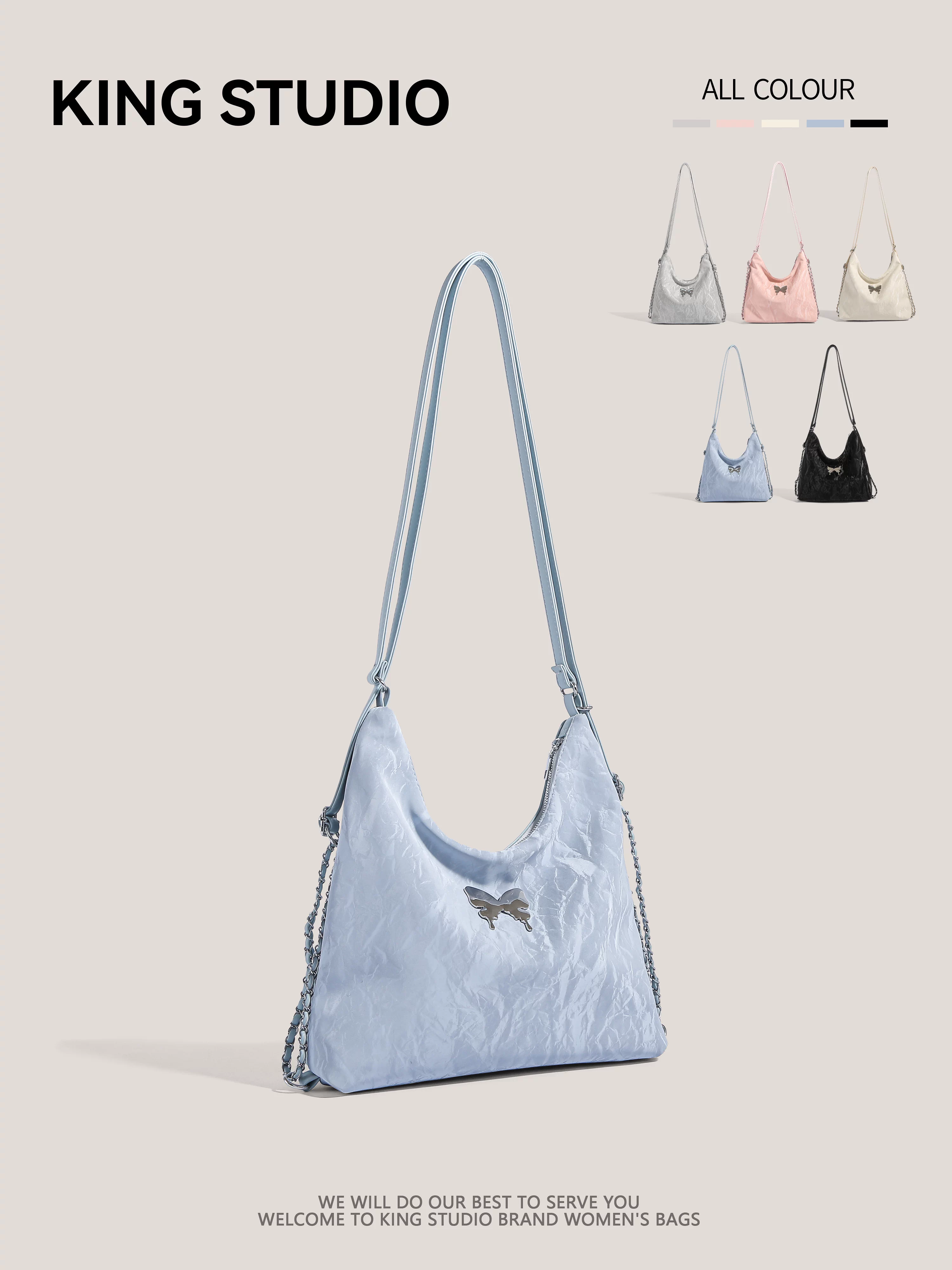 Túi tote cỡ lớn dành cho nữ, mẫu mới 2025, balo đi làm mùa hè đa năng, túi đeo vai dây xích cao cấp