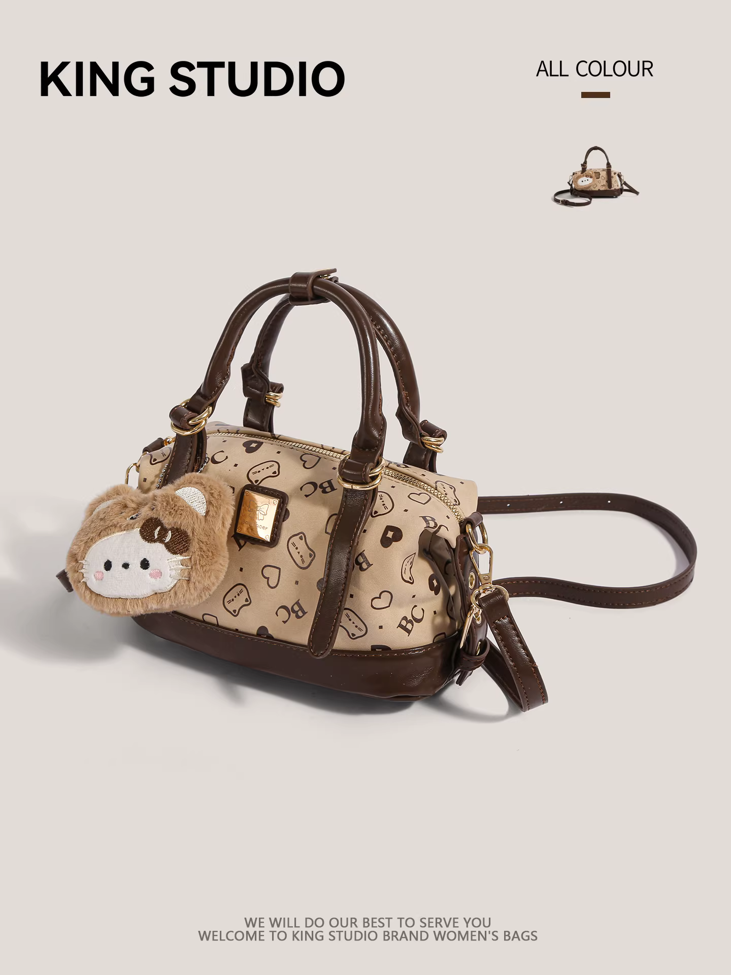 Túi xách mèo dễ thương dành cho nữ 2025 mẫu mới độc đáo kiểu Boston, đa năng, đeo vai, đeo chéo