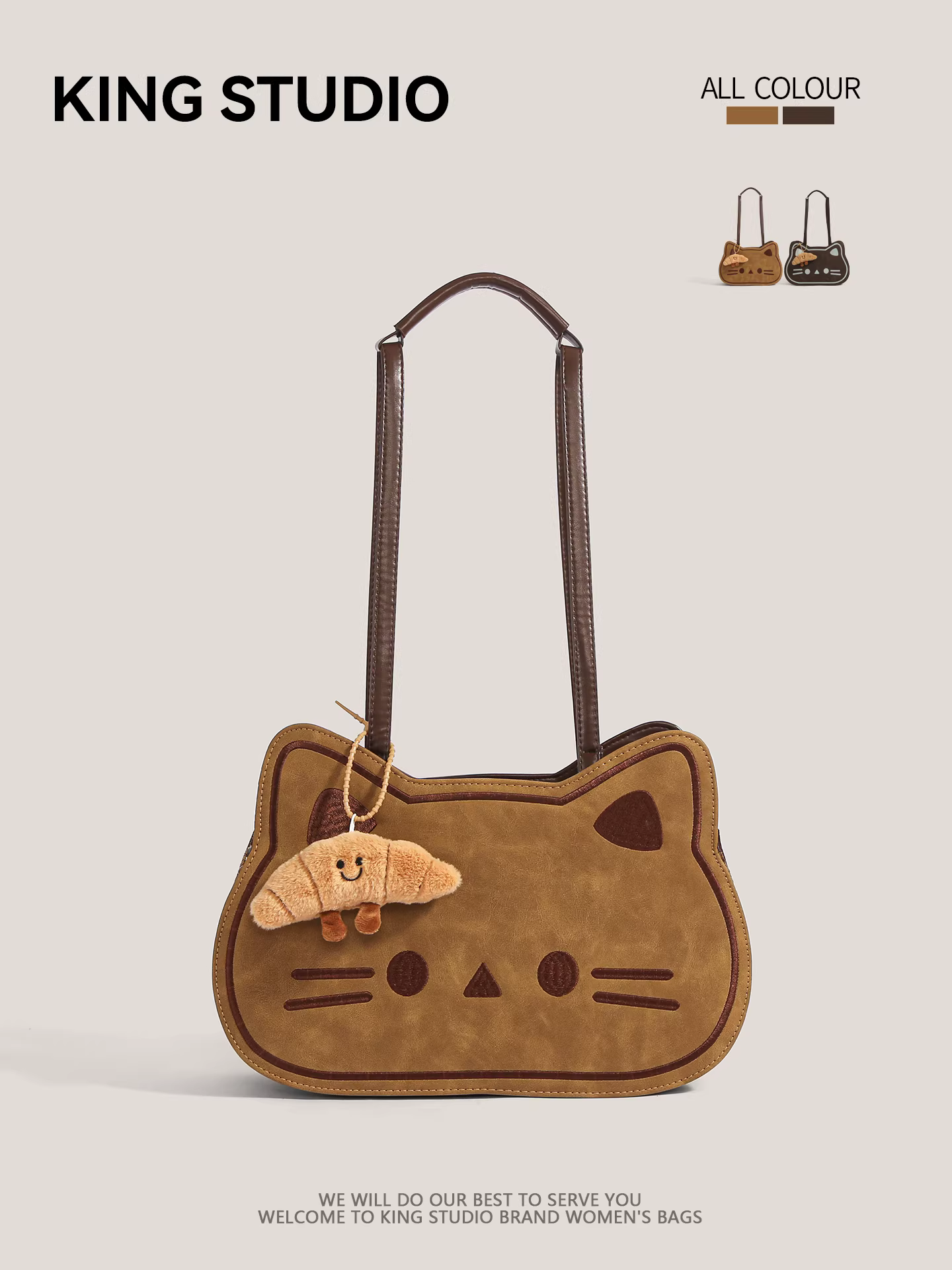 Ba lô mèo con dễ thương dành cho nữ 2025, thiết kế hoạt hình retro độc đáo, túi xách đa năng, túi đeo vai