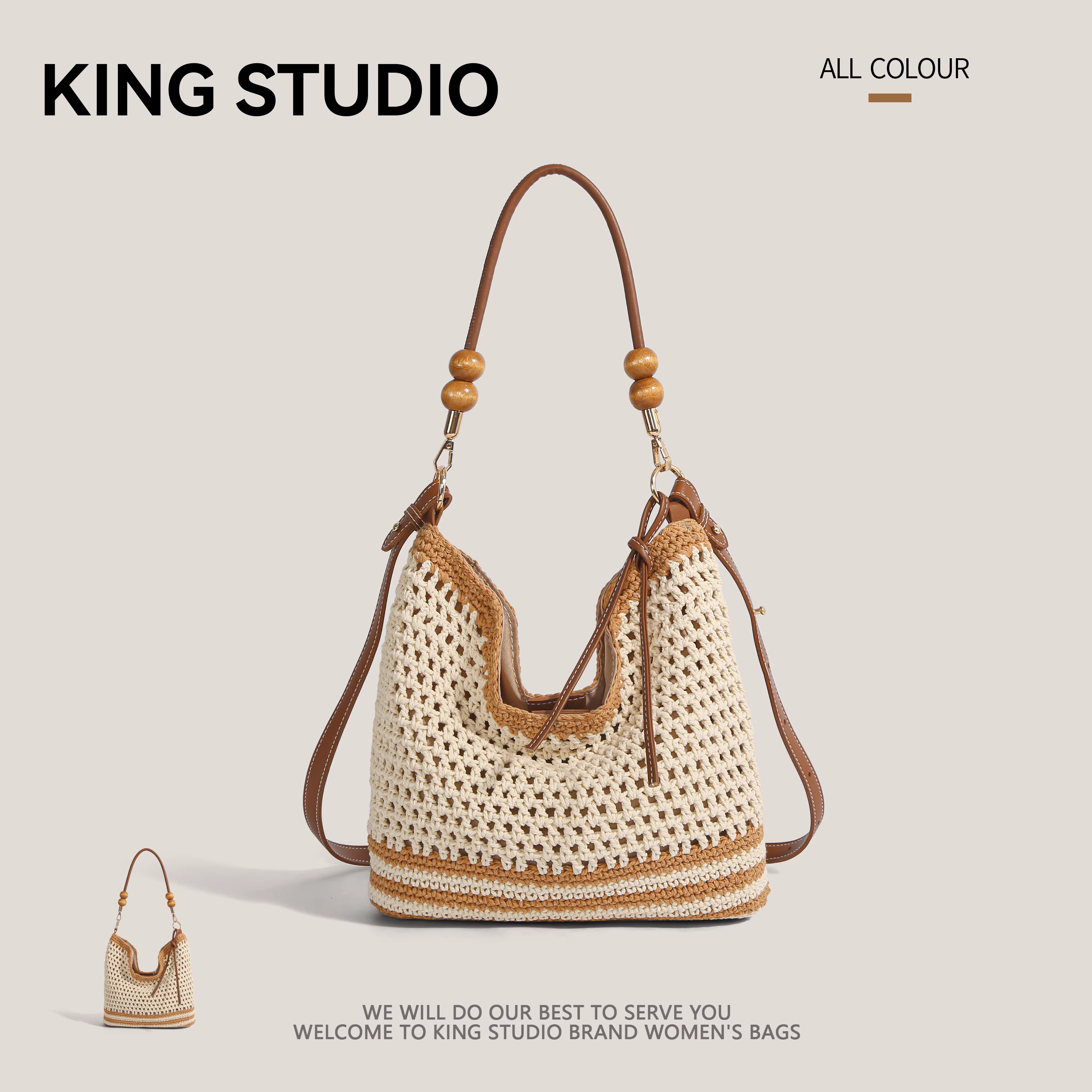 Túi cói dệt cỡ lớn dành cho nữ, mẫu mới hè 2025, túi đeo vai/chéo thời trang, túi tote cói đục lỗ