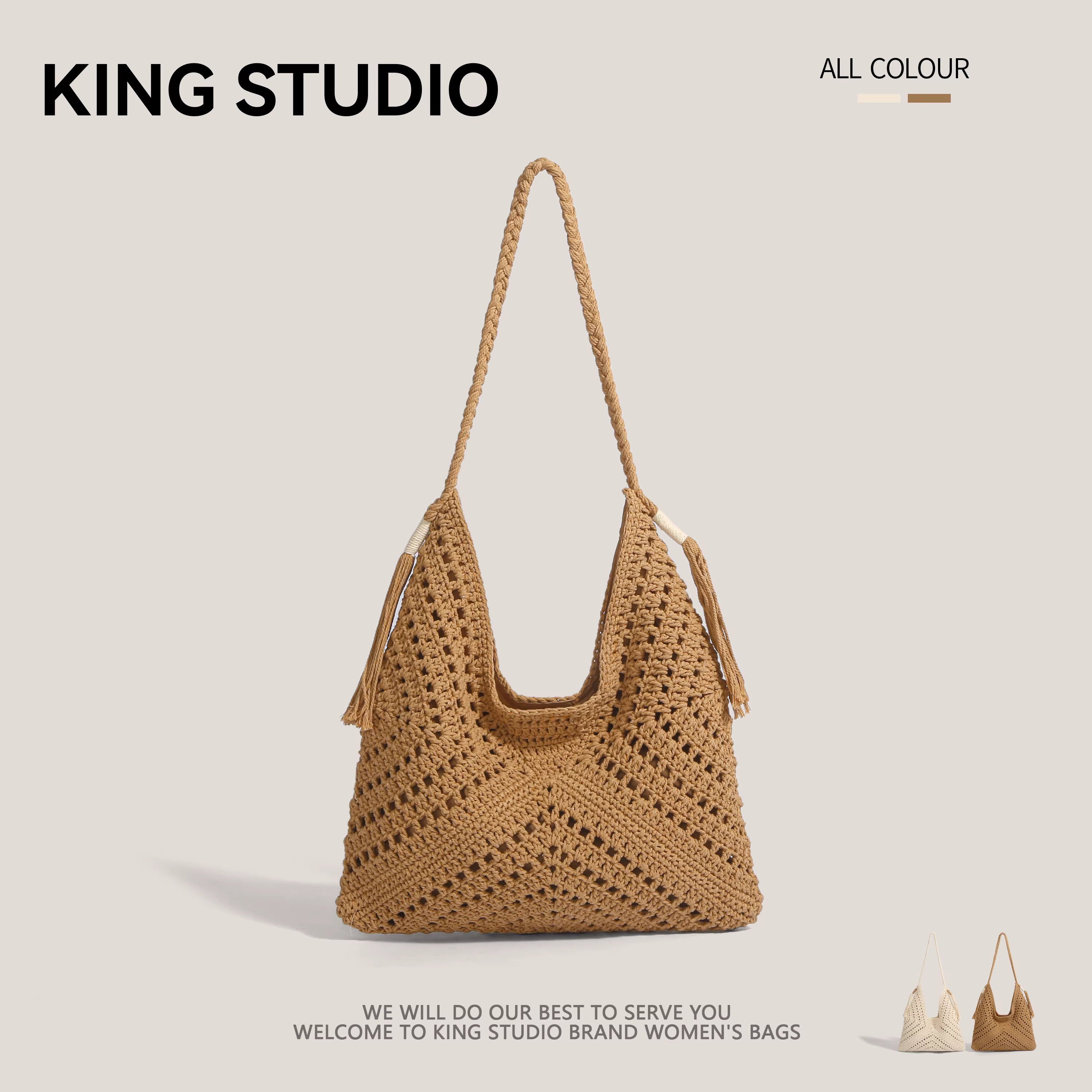 Túi cói dệt cỡ lớn dành cho nữ, mẫu mới hè 2025, thời trang đa năng, đeo vai, đi biển, đi nghỉ