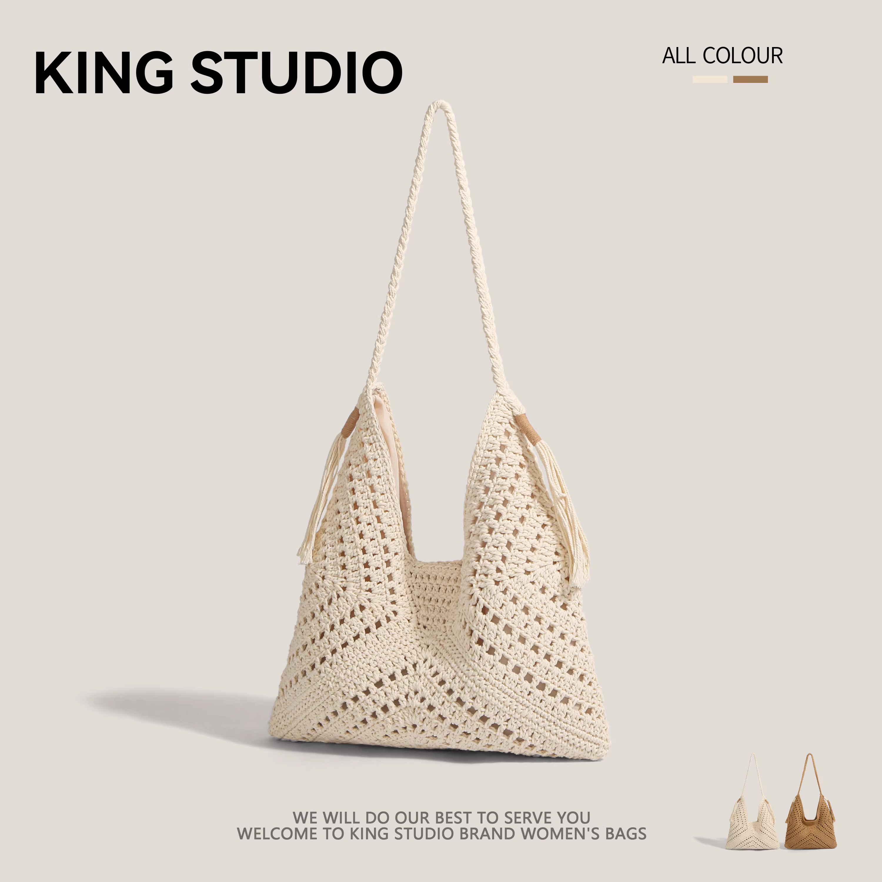 Túi cói dệt cỡ lớn dành cho nữ, mẫu mới hè 2025, thời trang đa năng, đeo vai, đi biển, đi nghỉ