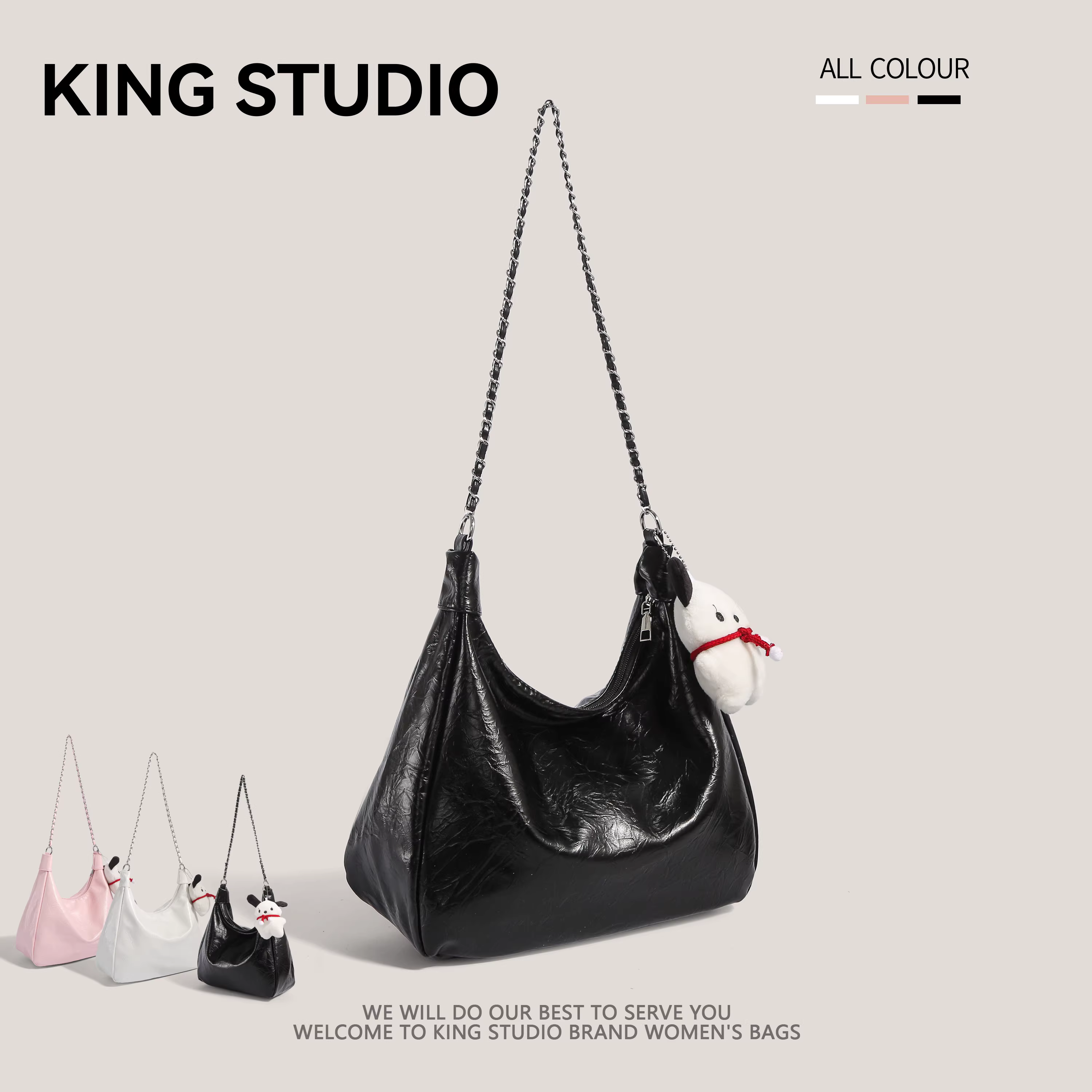 Túi đeo chéo nữ cỡ lớn, kiểu dáng mới xuân hè 2025, cao cấp, thời trang, đa năng, dùng làm túi xách công sở, túi tote