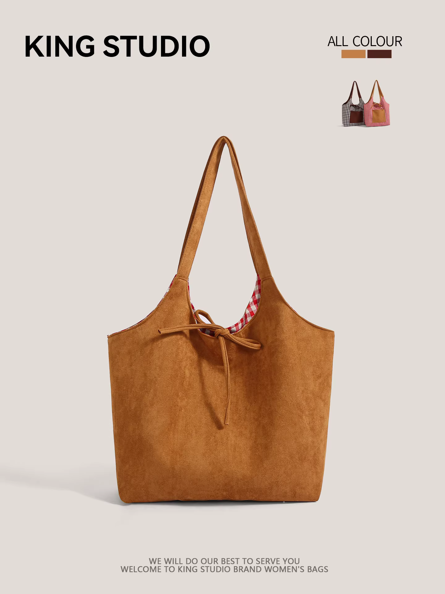 Túi đeo vai da lộn retro Hàn Quốc dành cho nữ, mẫu mới thu đông 2025, dung tích lớn, đa năng, phong cách phóng khoáng.