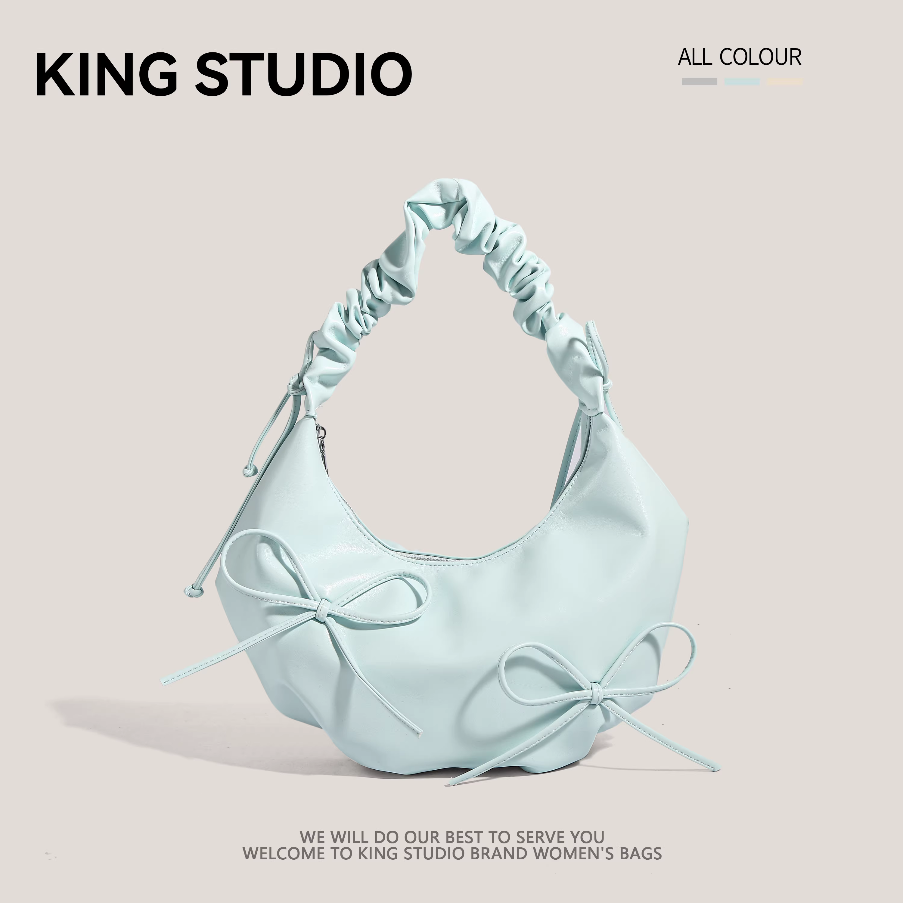 Túi đeo vai nơ xếp ly thiết kế độc đáo, túi mây dành cho nữ, mẫu mới 2025, chất liệu cao cấp, thời thượng, túi đeo nách