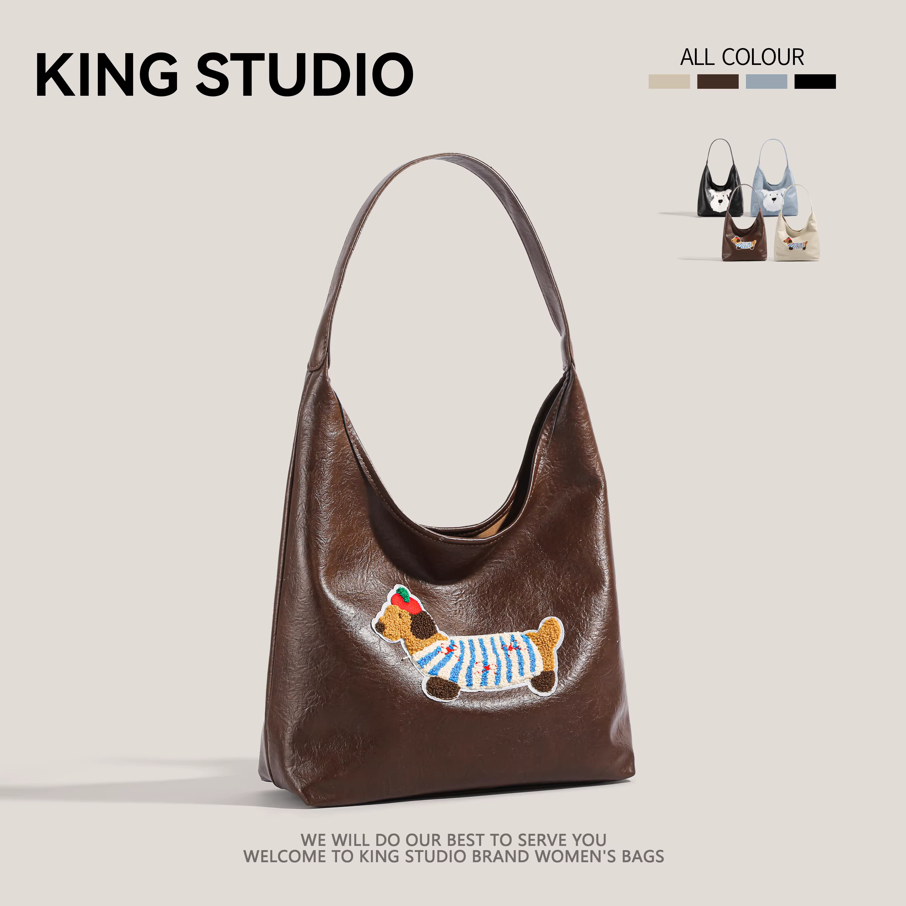 Túi tote cao cấp Maillard dành cho nữ, mẫu mới thu đông 2025, phong cách retro đa năng, túi đeo vai dung tích lớn, túi đi làm