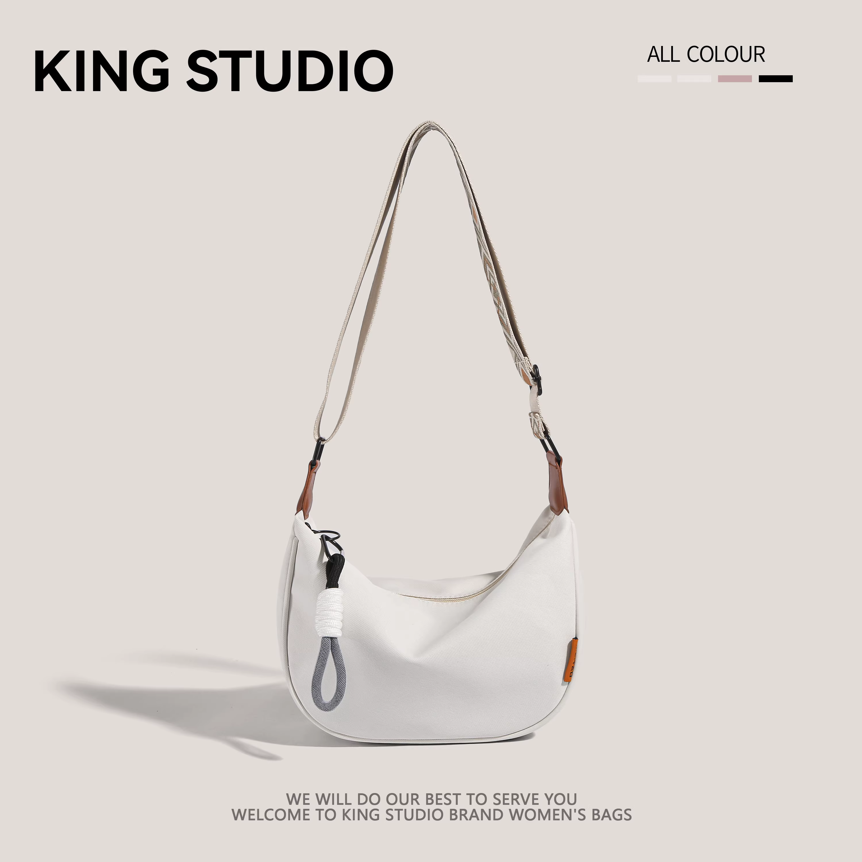 Túi đeo chéo nylon thời trang nữ 2025 kiểu Hàn Quốc mới, phong cách mùa hè, đa năng, nhỏ gọn, thích hợp đi làm